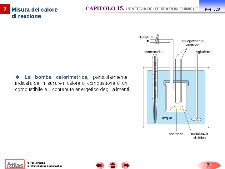 2 Misura del calore di reazione CAPITOLO 15. L’ENERGIA DELLE REAZIONI CHIMICHE PAG. u