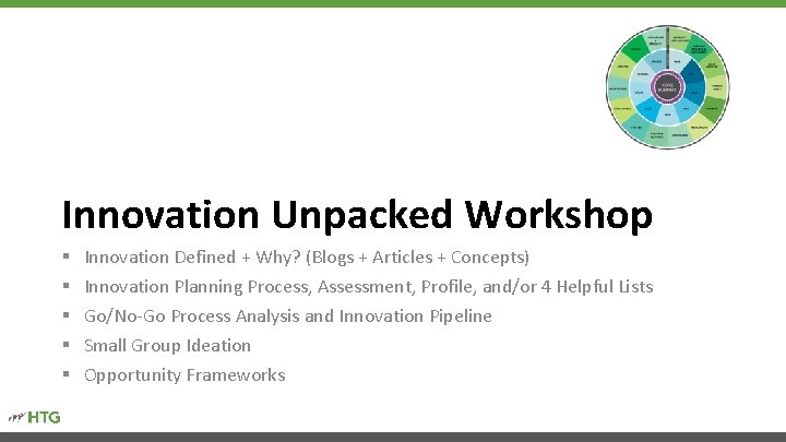 Innovation Unpacked Workshop § § § Innovation Defined + Why? (Blogs + Articles +