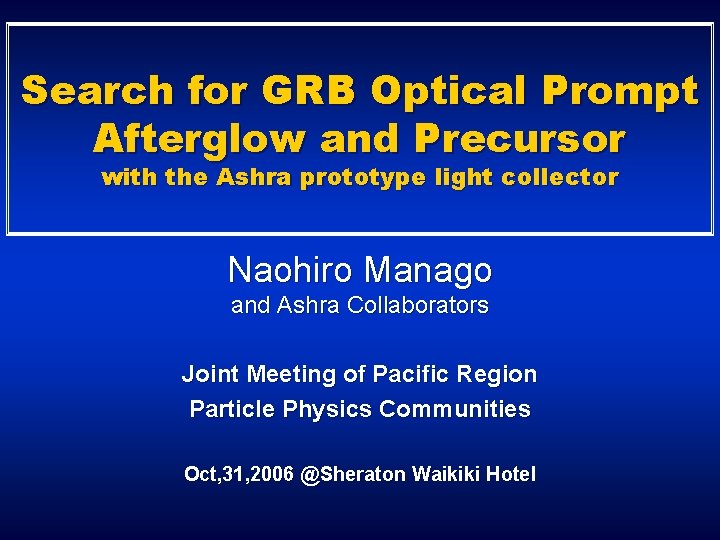 Search for GRB Optical Prompt Afterglow and Precursor with the Ashra prototype light collector
