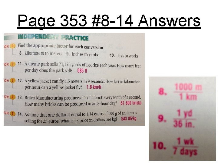 Page 353 #8 -14 Answers 