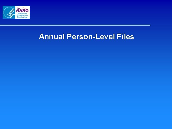 Annual Person-Level Files 