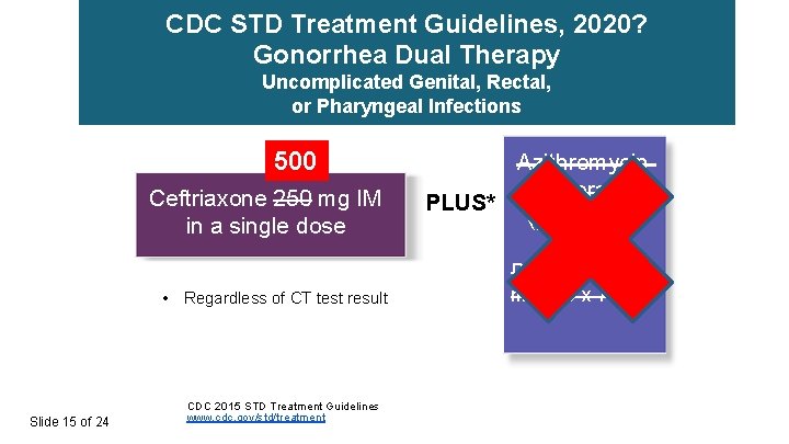 CDC STD Treatment Guidelines, 2020? Gonorrhea Dual Therapy Uncomplicated Genital, Rectal, or Pharyngeal Infections