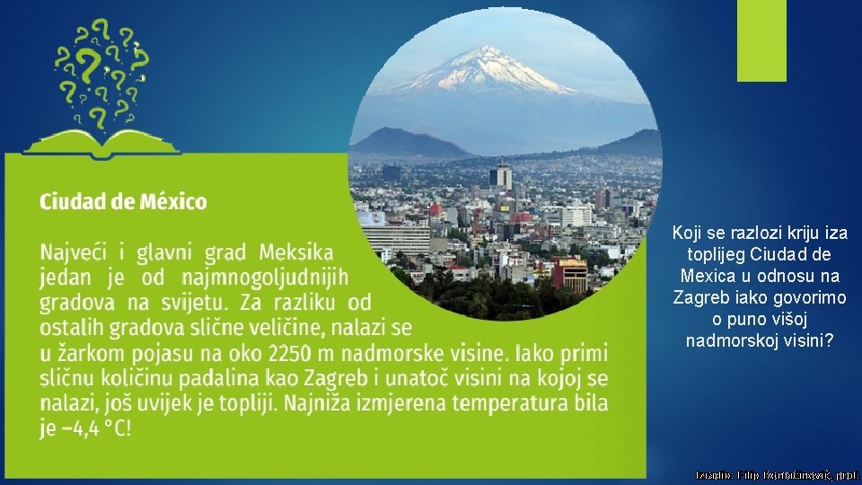 Koji se razlozi kriju iza toplijeg Ciudad de Mexica u odnosu na Zagreb iako