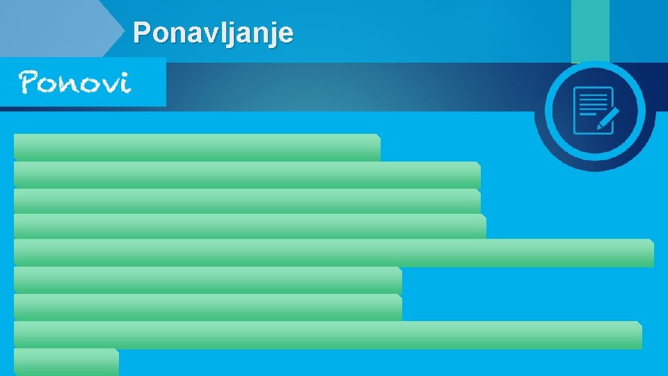 Ponavljanje 