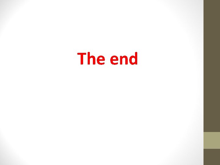 The end The end