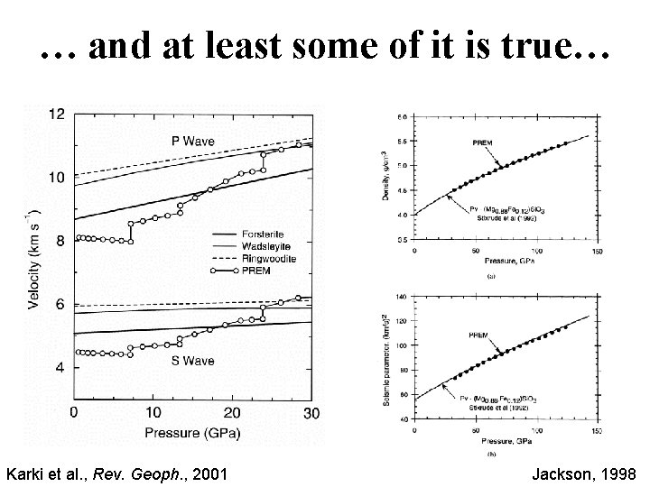 … and at least some of it is true… Karki et al. , Rev. … and at least some of it is true… Karki et al. , Rev.