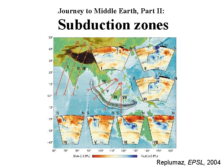 Journey to Middle Earth, Part II: Subduction zones Replumaz, EPSL, 2004 Journey to Middle Earth, Part II: Subduction zones Replumaz, EPSL, 2004