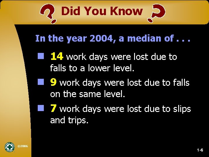 Did You Know In the year 2004, a median of. . . n 14