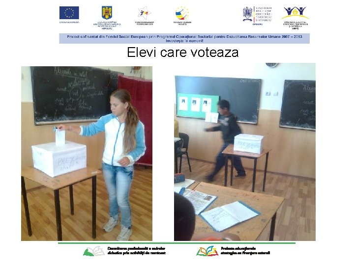 Elevi care voteaza 