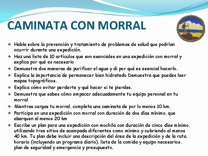 CAMINATA CON MORRAL Habla sobre la prevención y tratamiento de problemas de salud que