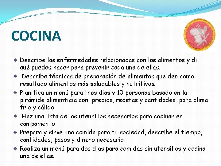 COCINA Describe las enfermedades relacionadas con los alimentos y di qué puedes hacer para