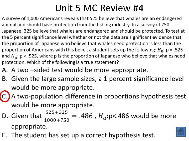 Unit 5 MC Review #4 