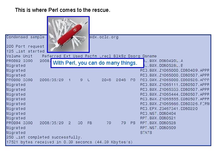 This is where Perl comes to the rescue. With Perl, you can do many This is where Perl comes to the rescue. With Perl, you can do many