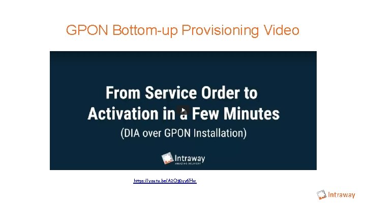 GPON Bottom-up Provisioning Video https: //youtu. be/A 2 Ojj 0 yy 6 Hw GPON Bottom-up Provisioning Video https: //youtu. be/A 2 Ojj 0 yy 6 Hw