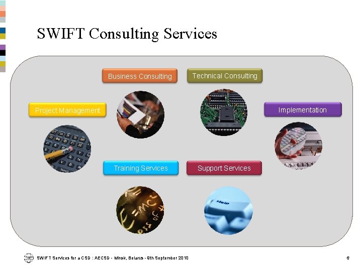SWIFT Consulting Services Business Consulting Technical Consulting Implementation Project Management Training Services SWIFT Services