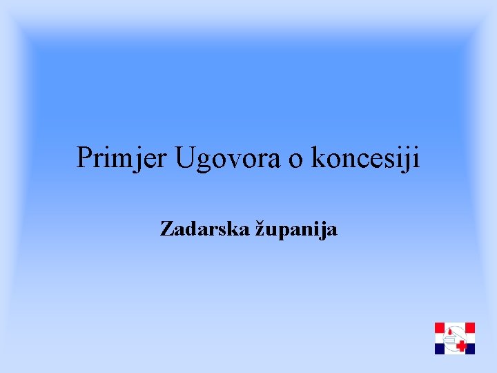 Primjer Ugovora o koncesiji Zadarska županija 