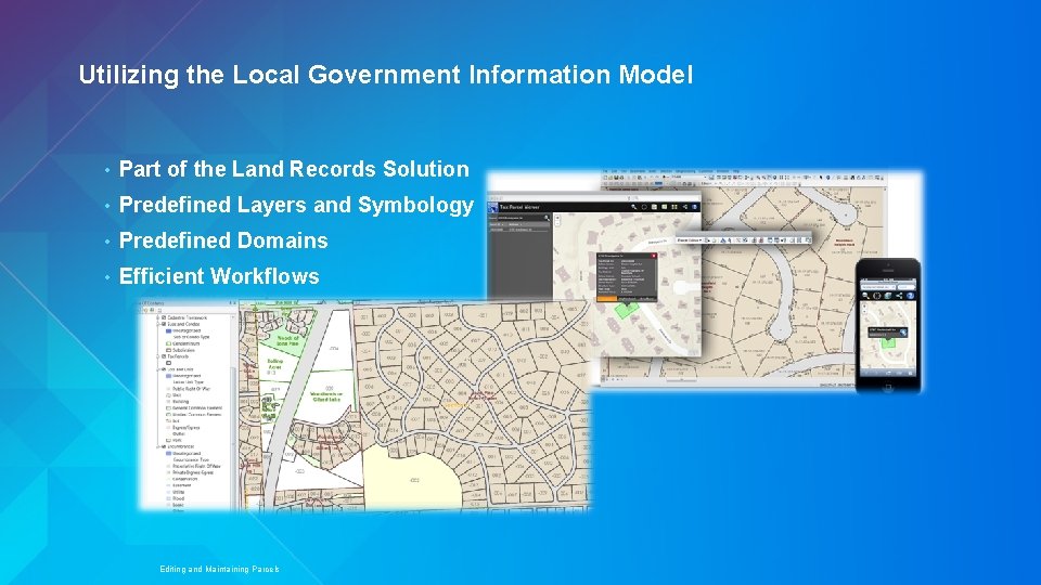 Utilizing the Local Government Information Model • Part of the Land Records Solution •