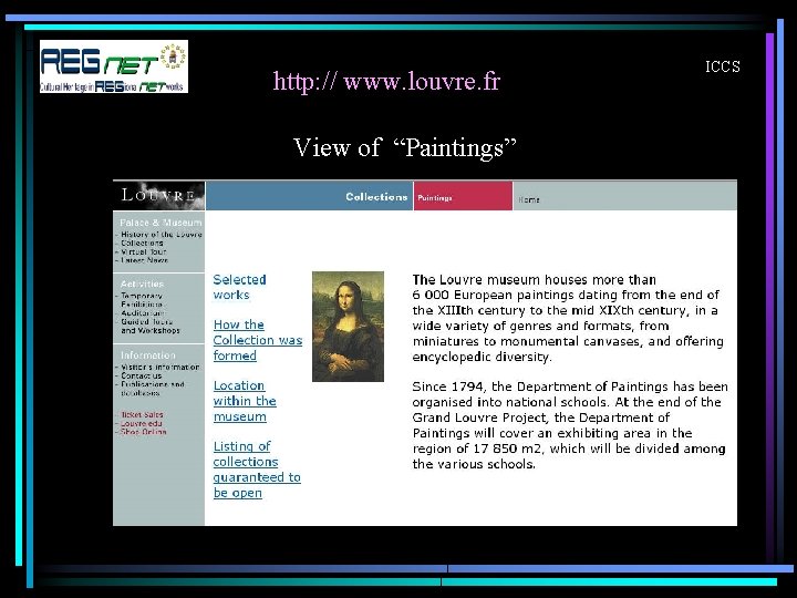 http: // www. louvre. fr View of “Paintings” ICCS 