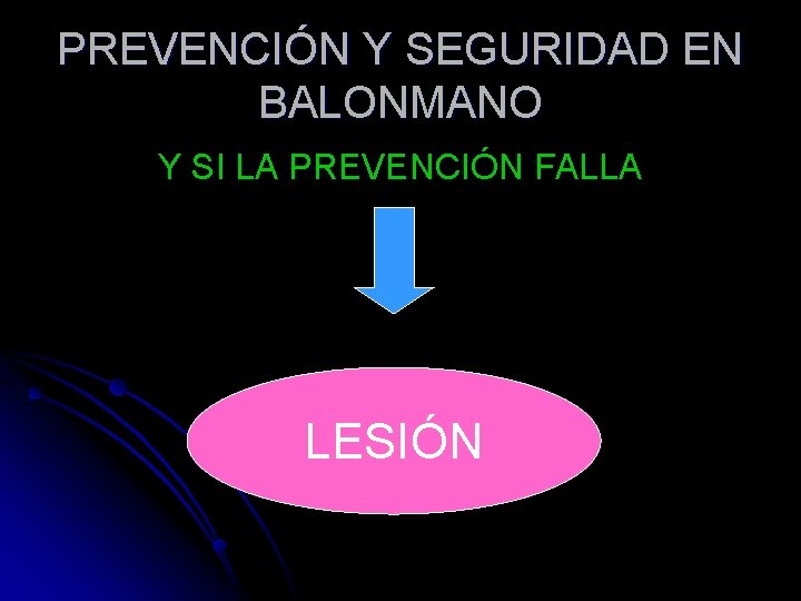 PREVENCIÓN Y SEGURIDAD EN BALONMANO Y SI LA PREVENCIÓN FALLA LESIÓN 