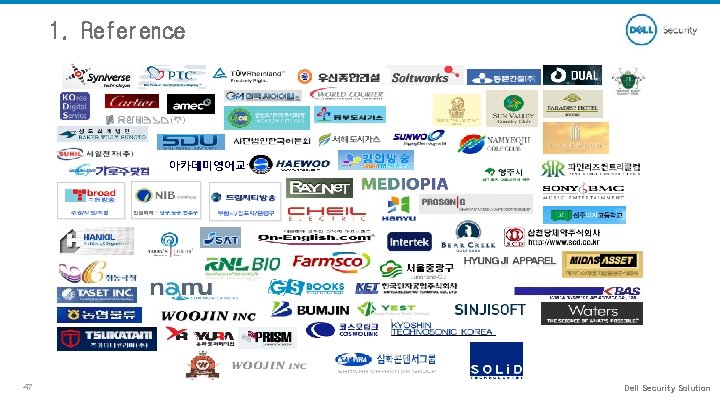 1. Reference 아카데미영어교실 47 Dell Security Solution 