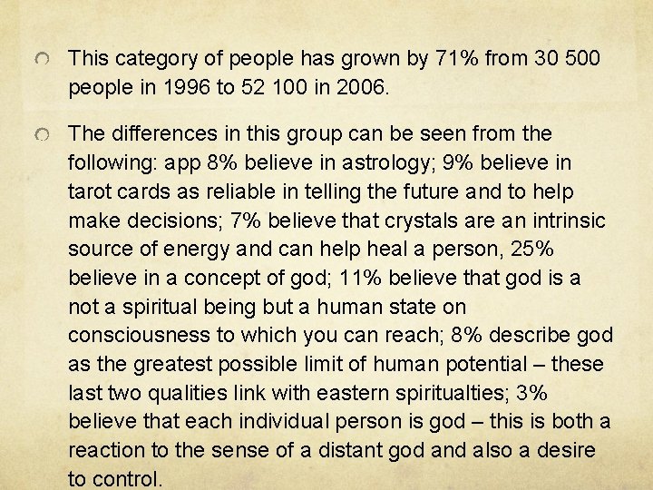 This category of people has grown by 71% from 30 500 people in 1996