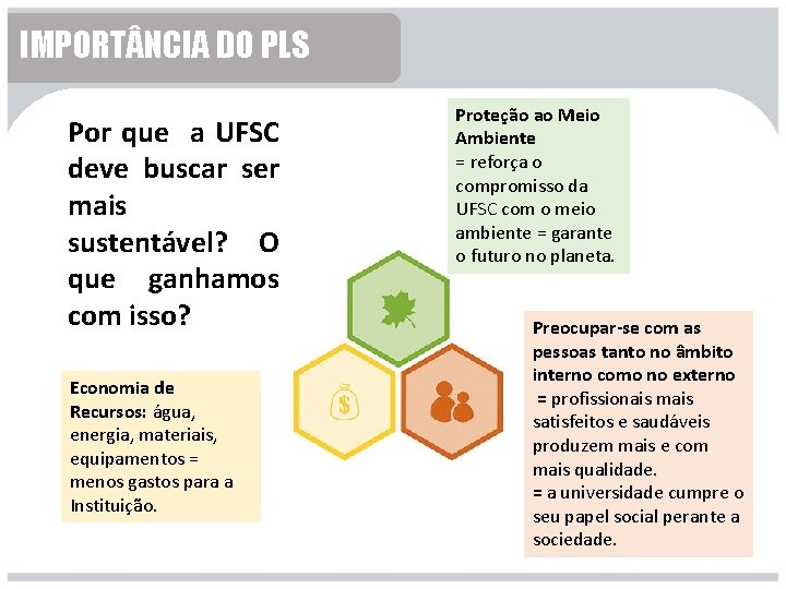 IMPORT NCIA DO PLS Por que a UFSC deve buscar ser mais sustentável? O