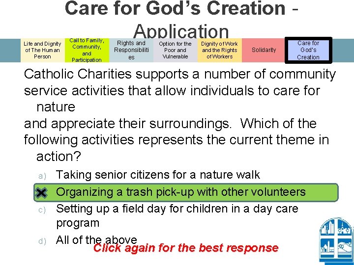 Life and Dignity of The Human Person Care for God’s Creation - Application Call
