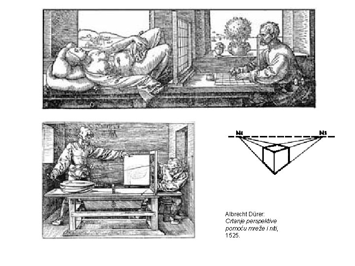 Albrecht Dürer: Crtanje perspektive pomoću mreže i niti, 1525. 