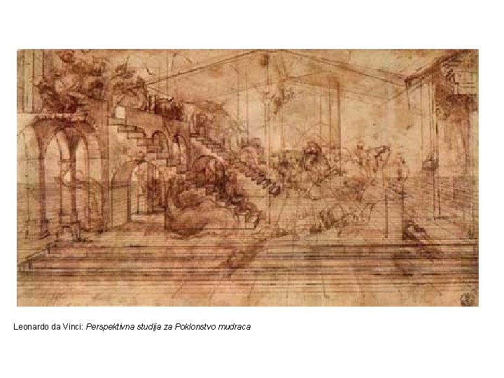 Leonardo da Vinci: Perspektivna studija za Poklonstvo mudraca 