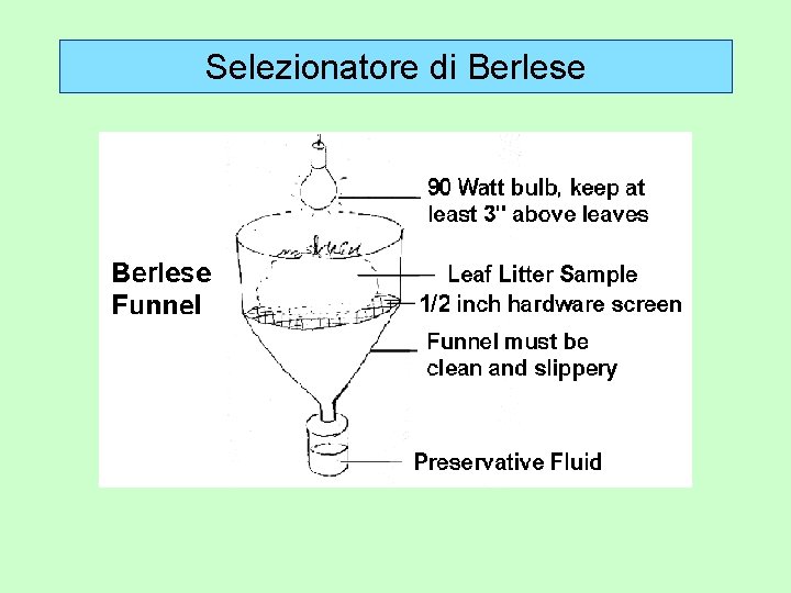 Selezionatore di Berlese 