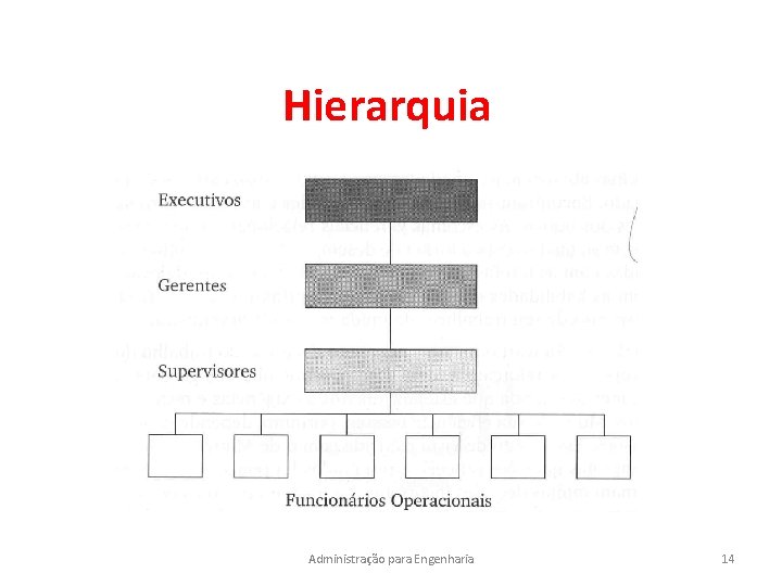 Hierarquia Administração para Engenharia 14 