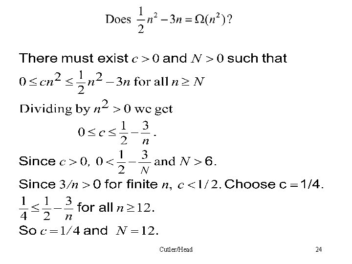 Asymptotic Growth Rate Cutlerhead 1 Function Growth The