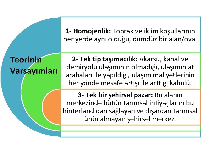 1 - Homojenlik: Toprak ve iklim koşullarının her yerde aynı olduğu, dümdüz bir alan/ova.