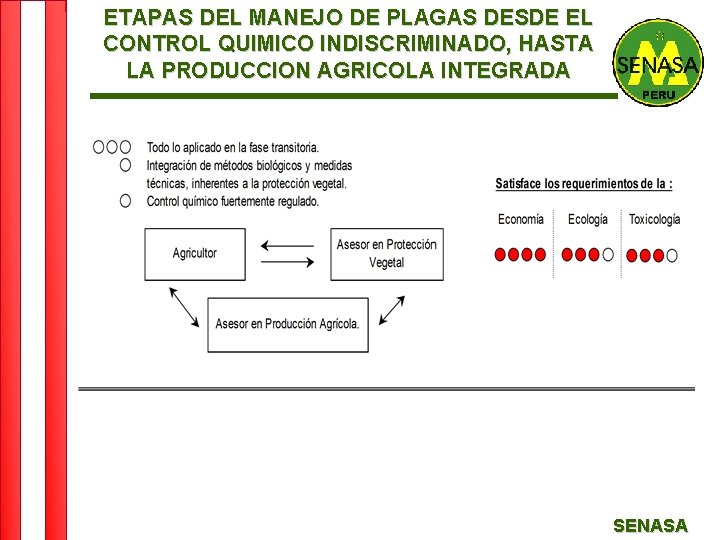 ETAPAS DEL MANEJO DE PLAGAS DESDE EL CONTROL QUIMICO INDISCRIMINADO, HASTA LA PRODUCCION AGRICOLA