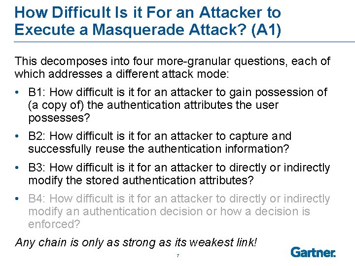 How Difficult Is it For an Attacker to Execute a Masquerade Attack? (A 1)