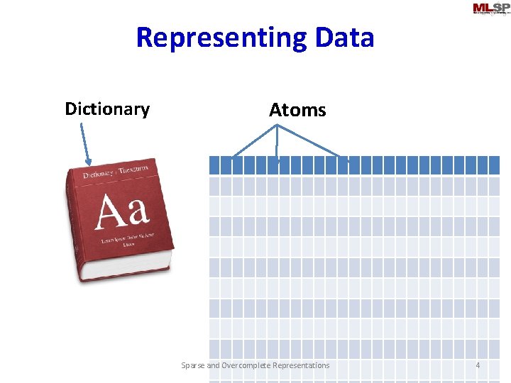 Representing Data Dictionary Atoms Sparse and Overcomplete Representations 4 