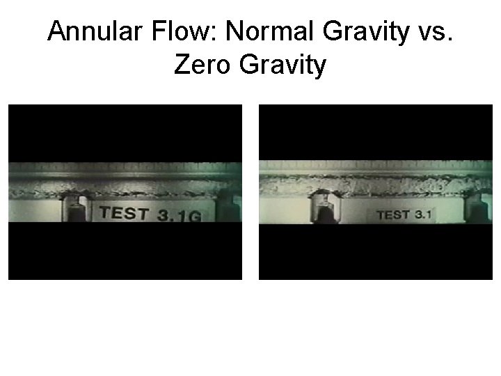 Annular Flow: Normal Gravity vs. Zero Gravity 