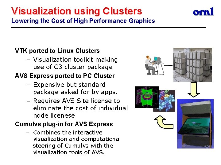 Visualization using Clusters Lowering the Cost of High Performance Graphics VTK ported to Linux