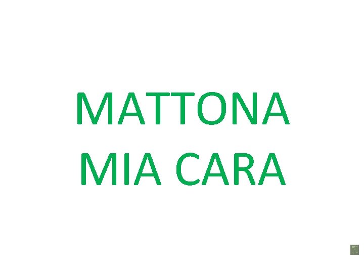 MATTONA MIA CARA 