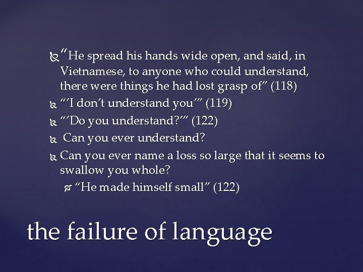 “He spread his hands wide open, and said, in Vietnamese, to anyone who could