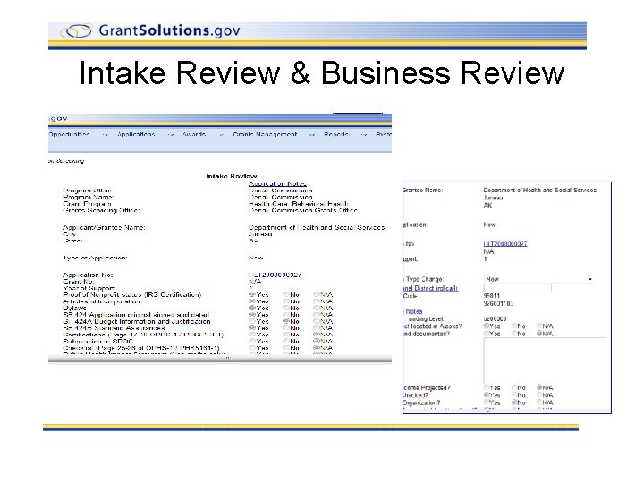 Intake Review & Business Review 