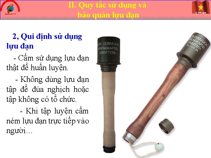 KHOA-K C T II. Quy tắc sử dụng và bảo quản lựu đạn 2,