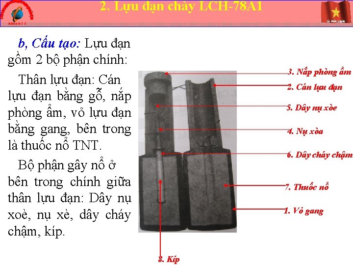 2. Lựu đạn chày LCH-78 A 1 Lê Xuân Luyện KHOA-K C T b,