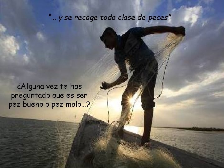 “… y se recoge toda clase de peces” ¿Alguna vez te has preguntado que