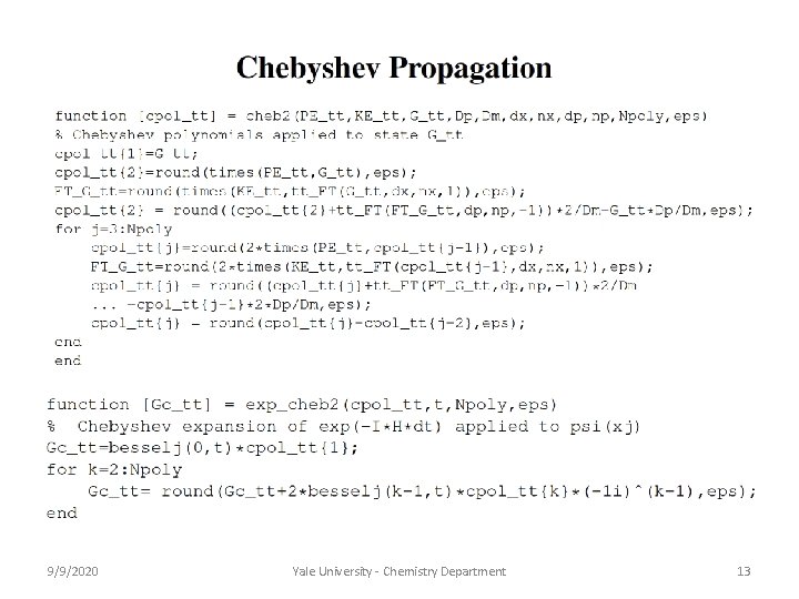 9/9/2020 Yale University - Chemistry Department 13 9/9/2020 Yale University - Chemistry Department 13