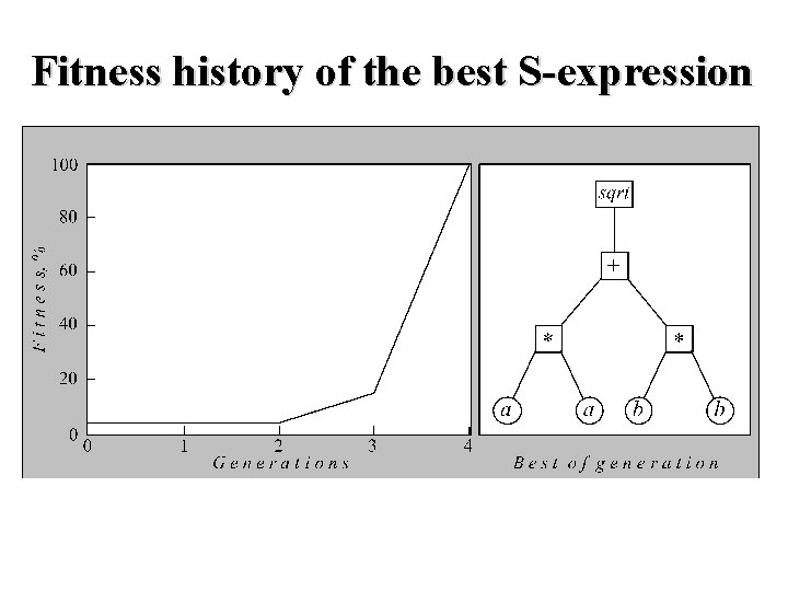 Fitness history of the best S-expression 