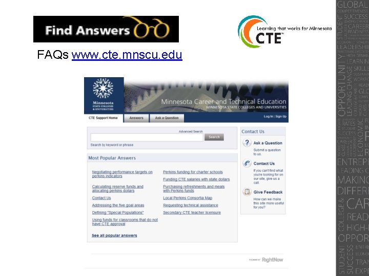 FAQs www. cte. mnscu. edu 