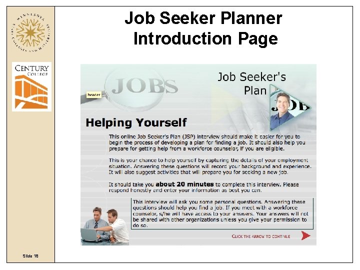 Job Seeker Planner Introduction Page Slide 18 Job Seeker Planner Introduction Page Slide 18