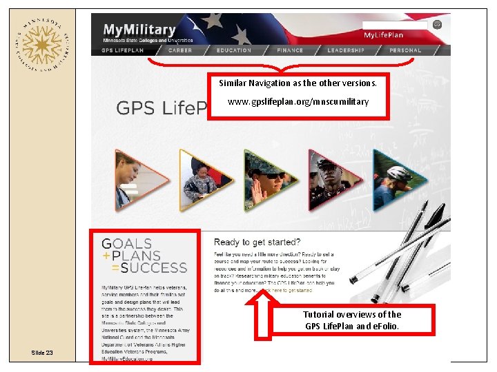 Similar Navigation as the other versions. www. gpslifeplan. org/mnscumilitary Tutorial overviews of the GPS Similar Navigation as the other versions. www. gpslifeplan. org/mnscumilitary Tutorial overviews of the GPS