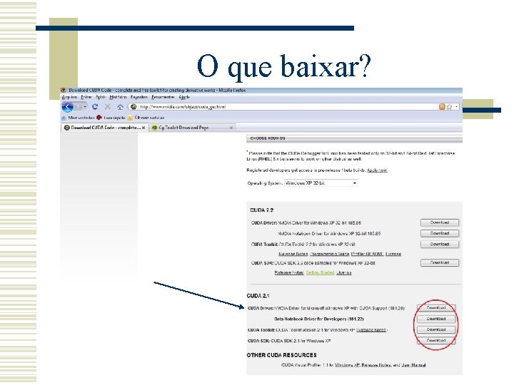 O que baixar? 